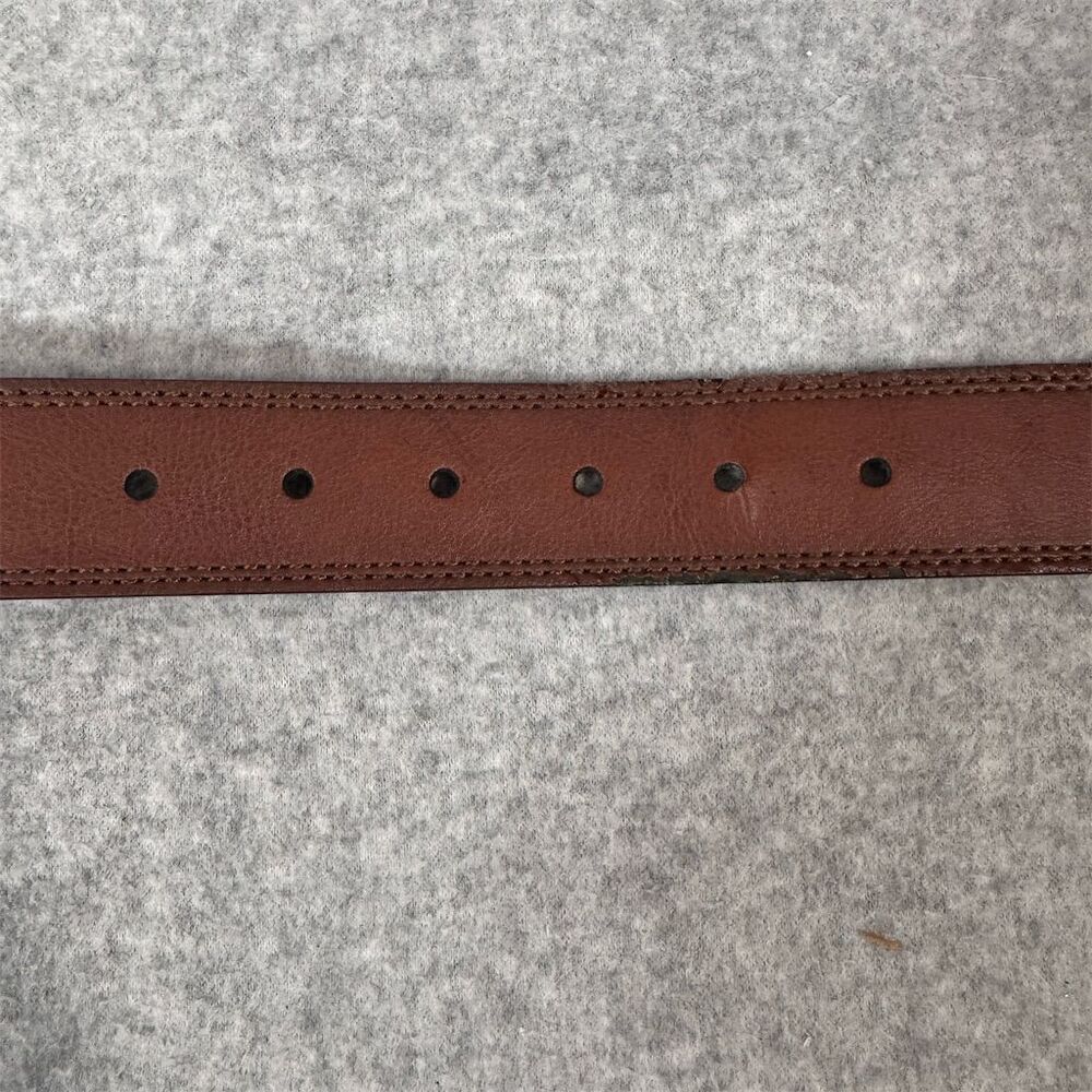 Dickies Men's Brown Leather Dress Belt Size 36 with Buckle - Picture 4 of 8
